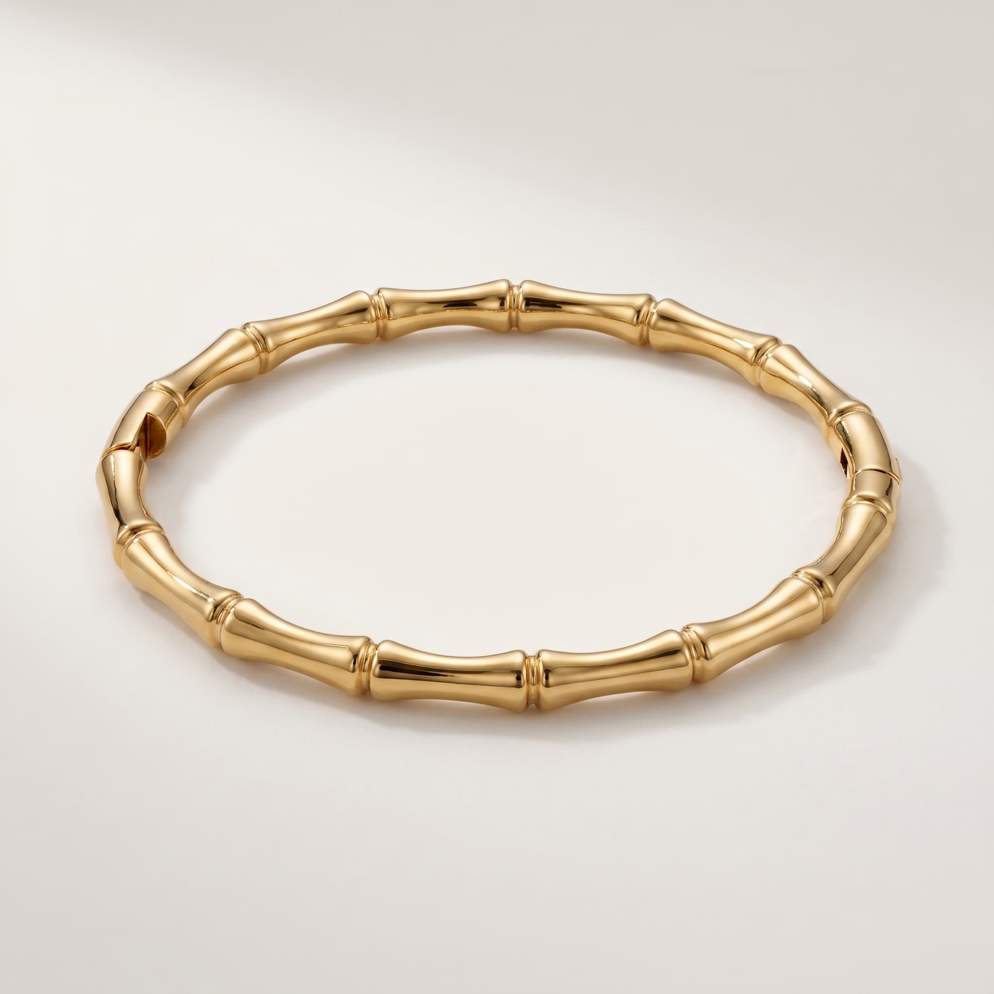 bamboo textured gold bangle (Small size)