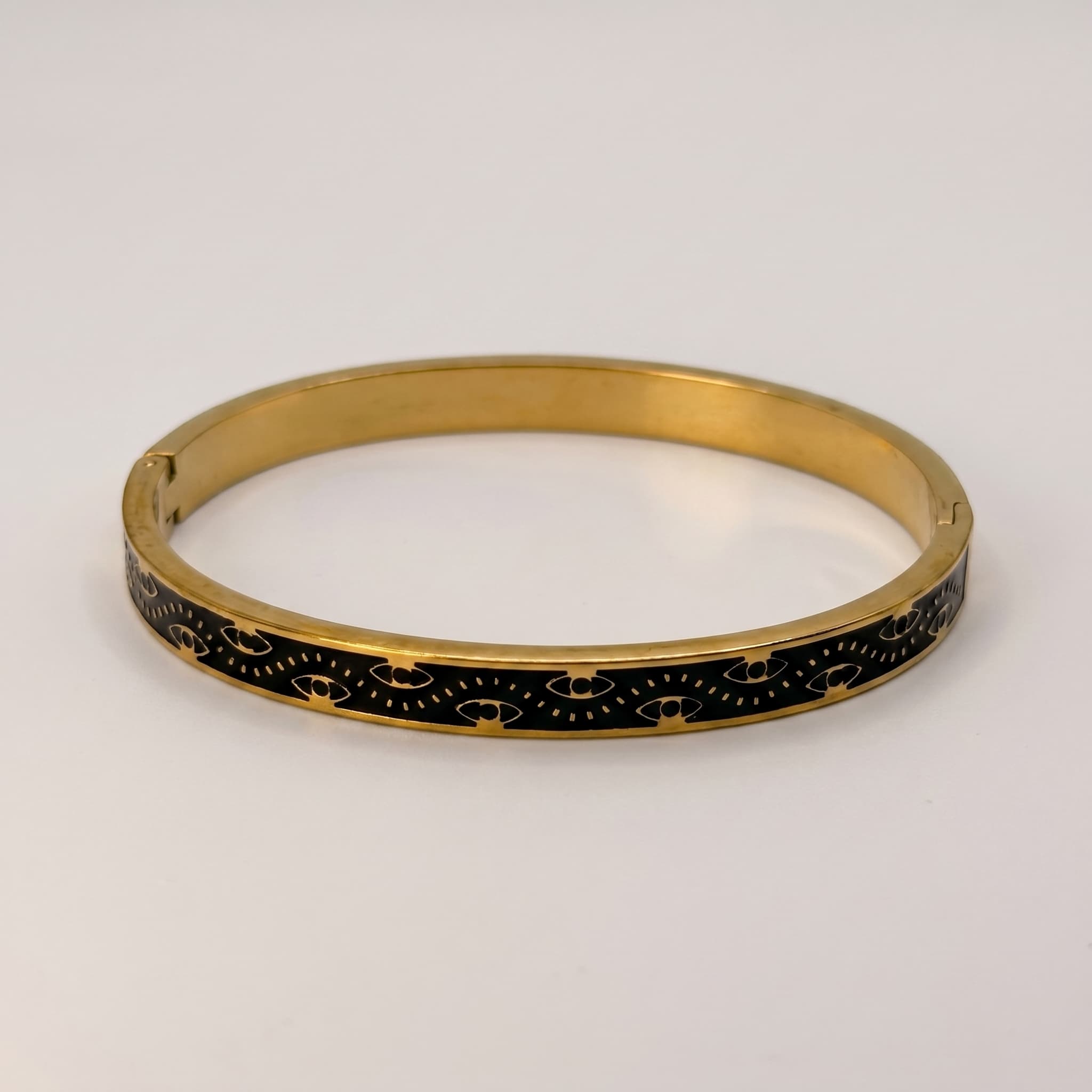 evil eye enamel cuff