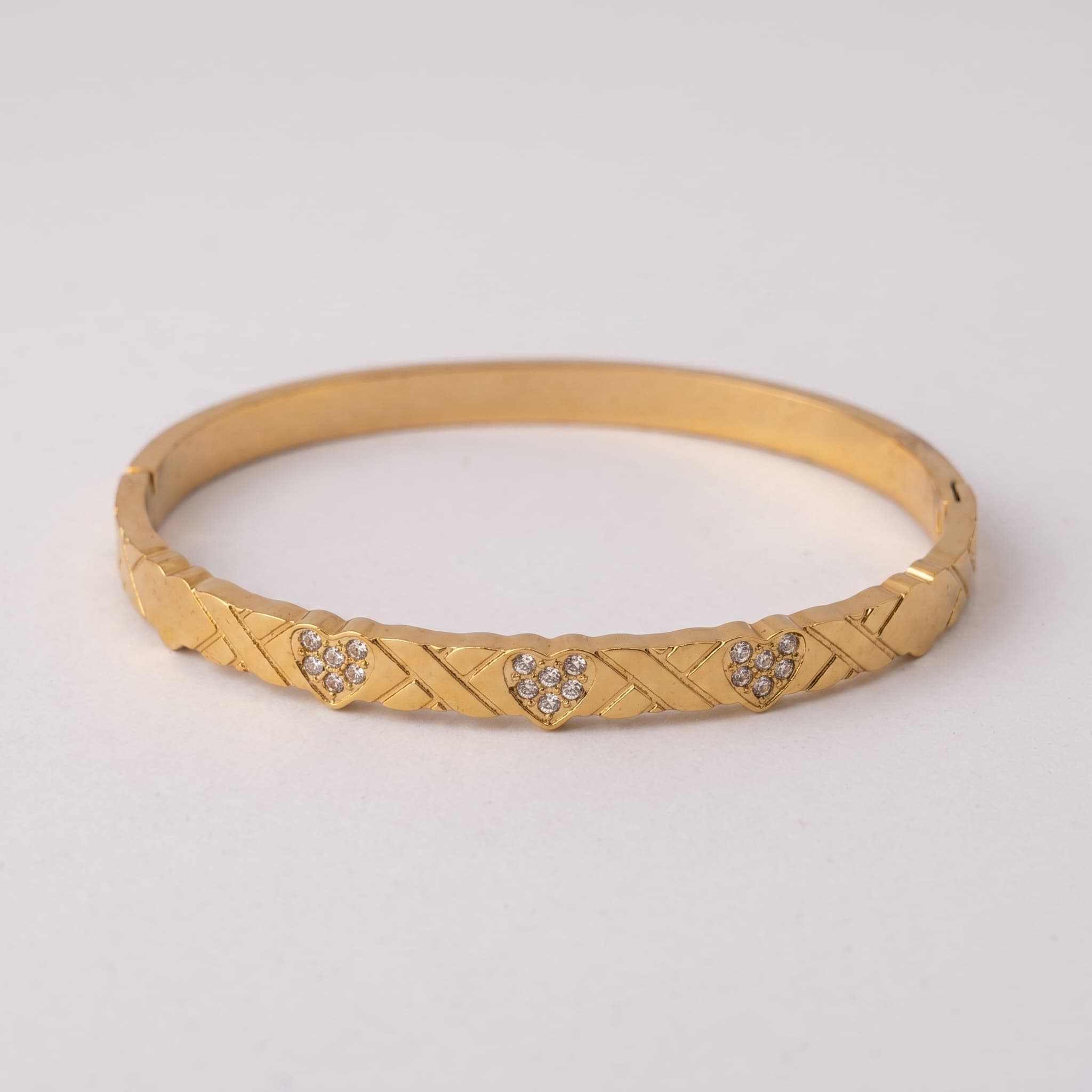 heart and x bangle