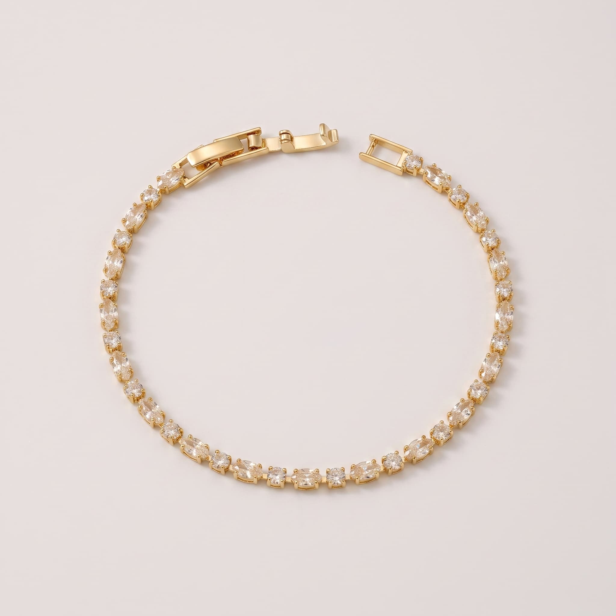 classic oval stone tennis bracelet