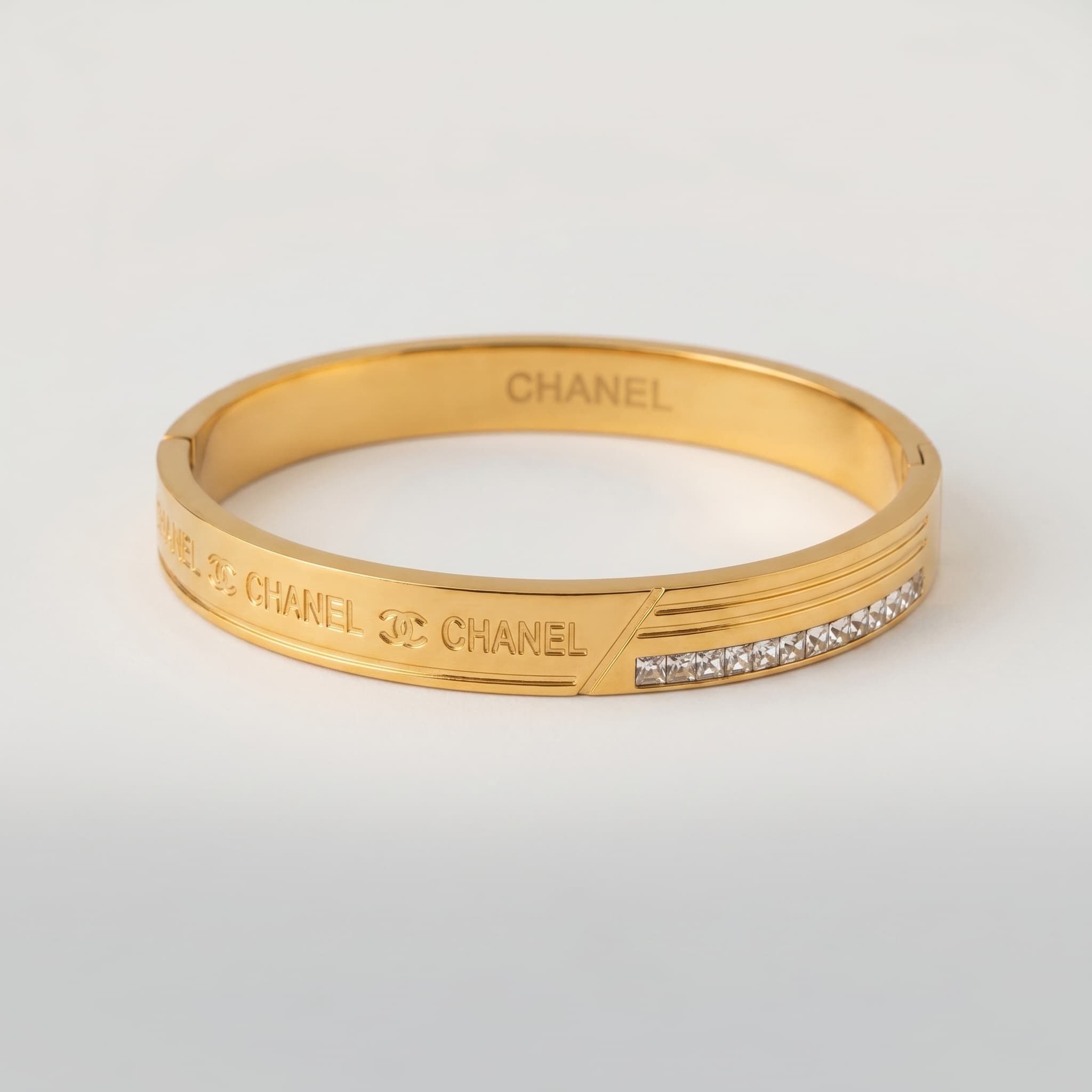 sleek gold logo cuff (Small size)