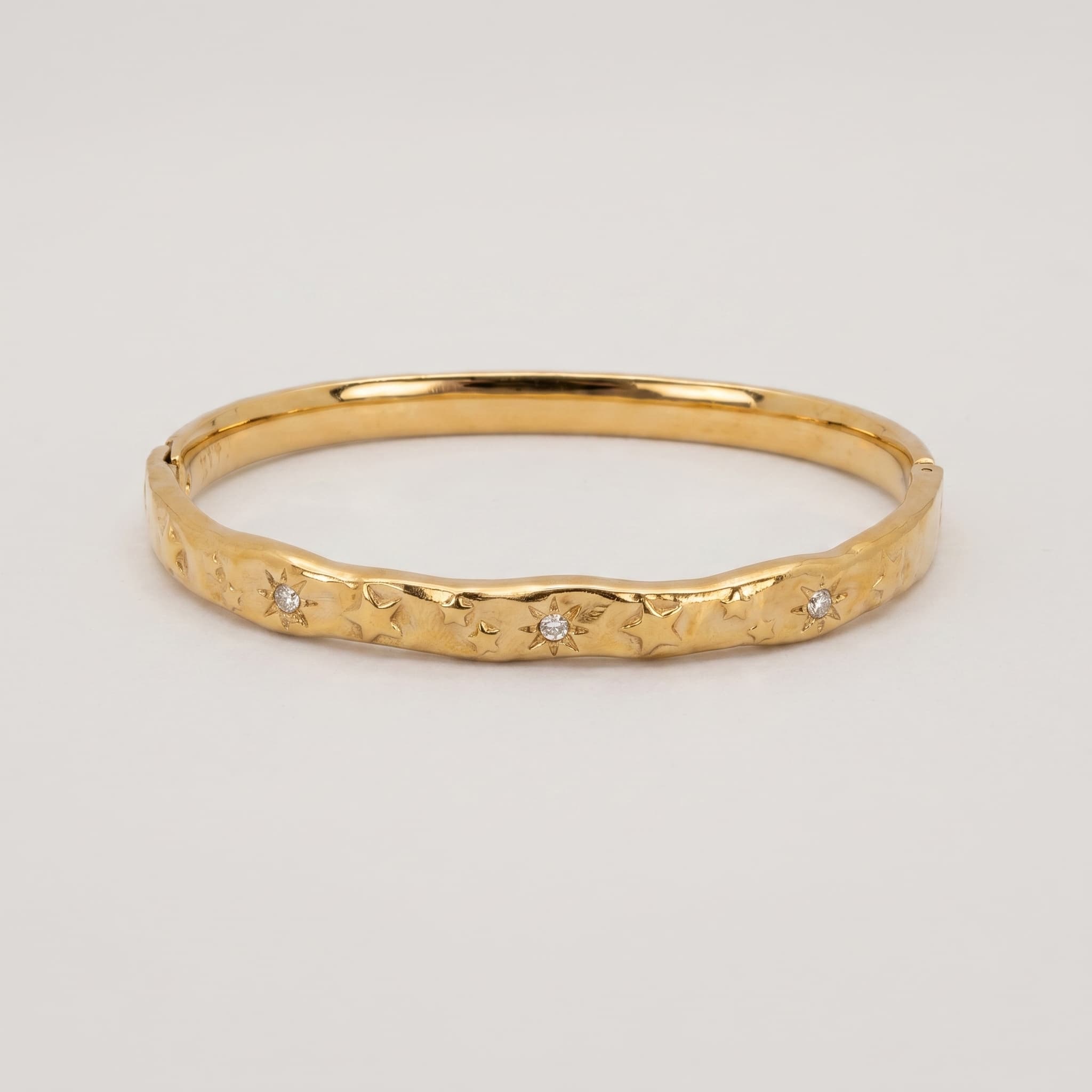 stardust gold hinged bangle (Small size)