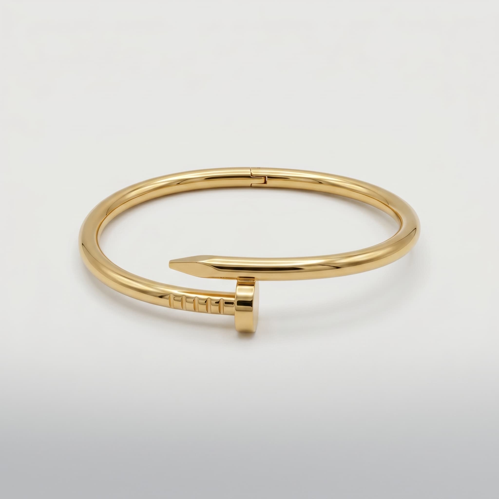 golden nail detail bangle (Small size)