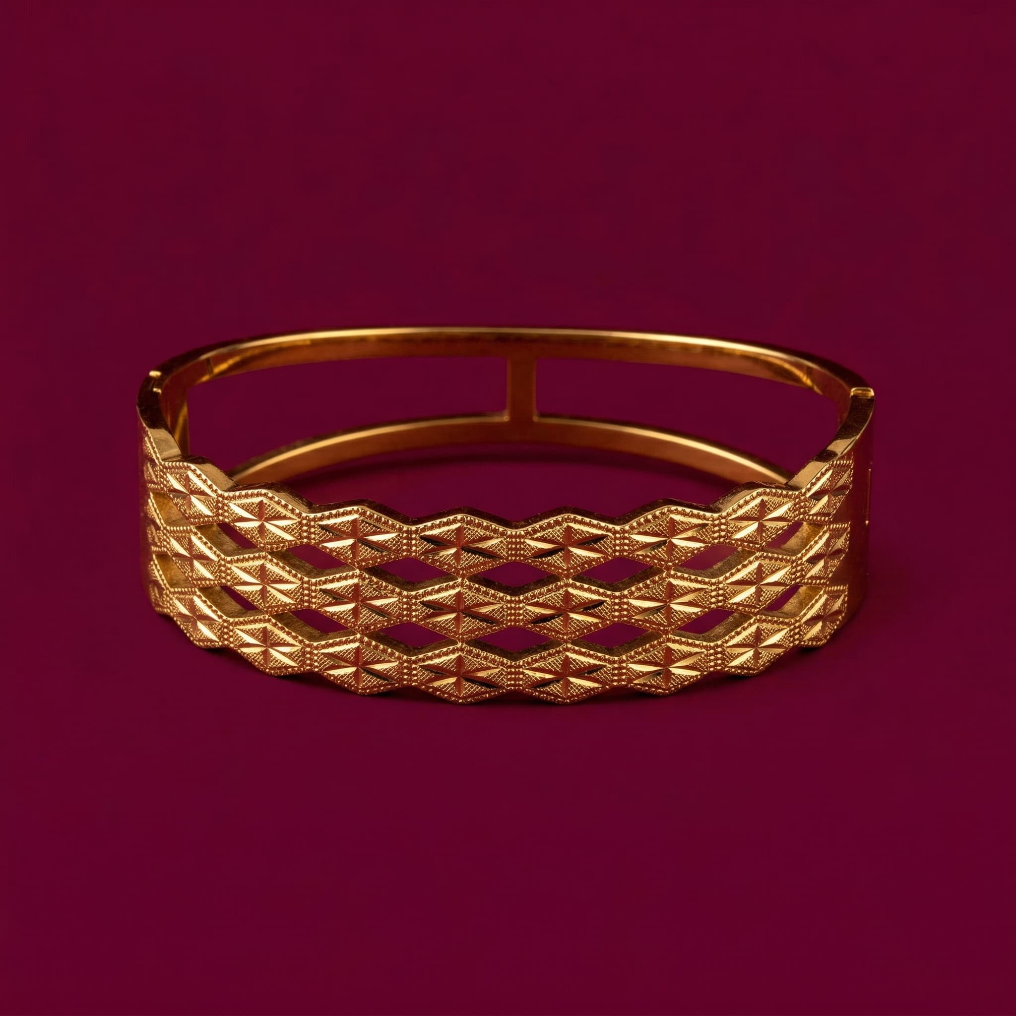 textured gold mesh cuff