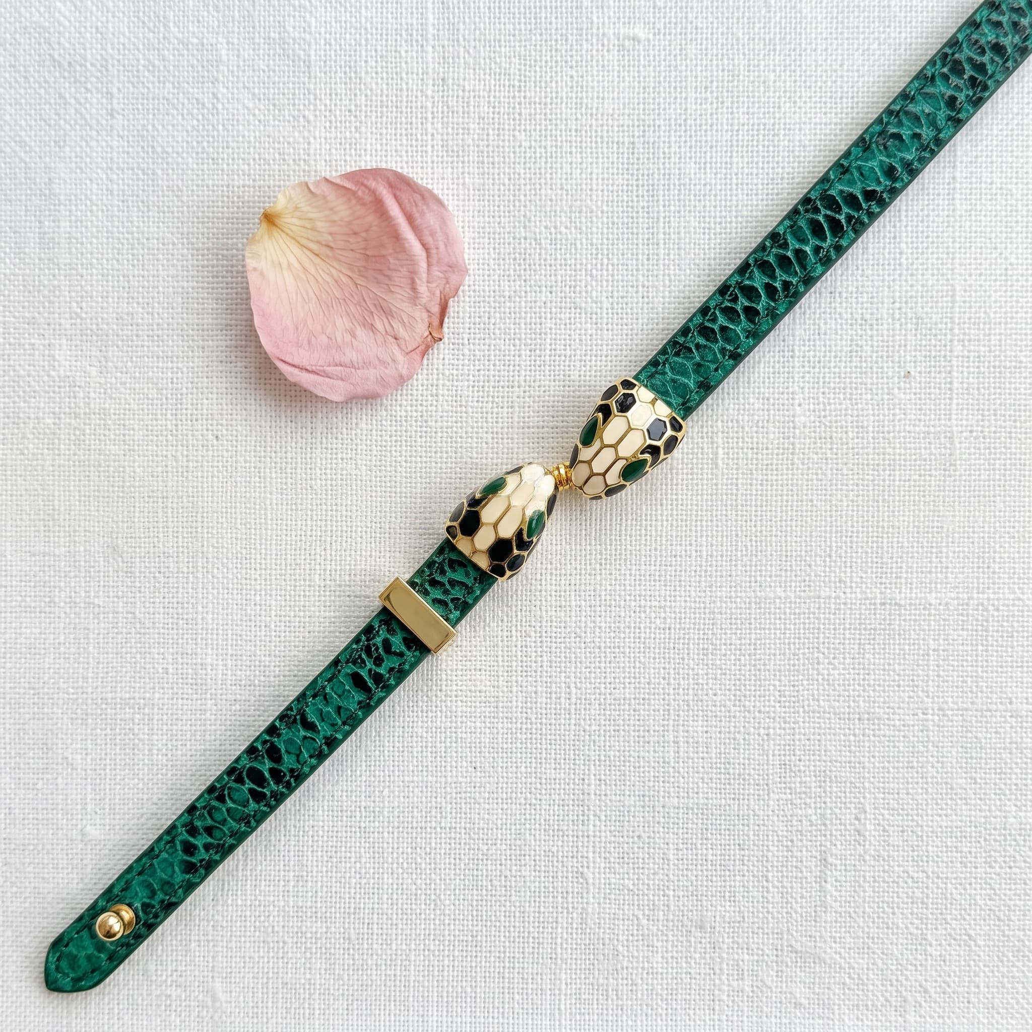 emerald snake wrap bracelet