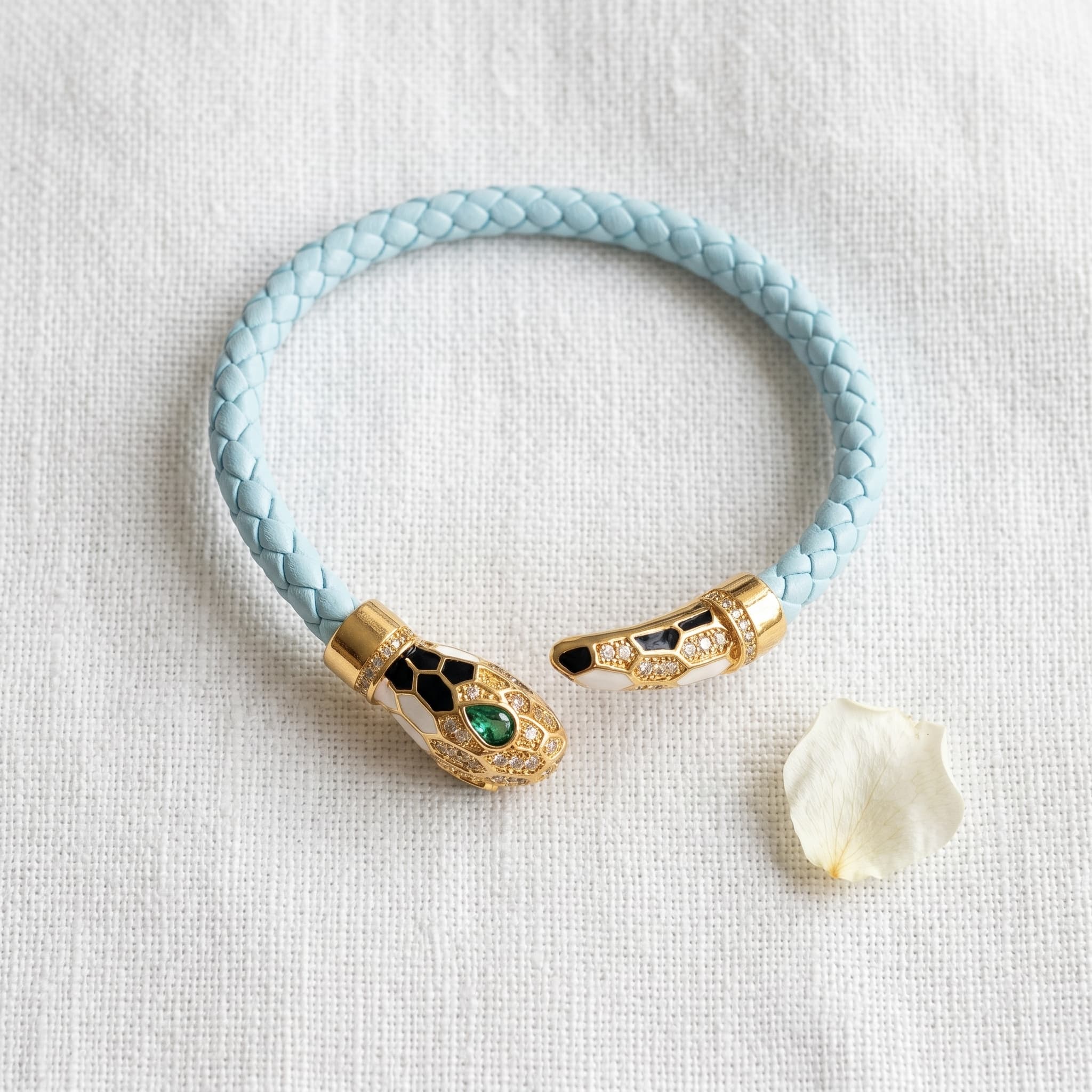 baby blue snake wrap bracelet