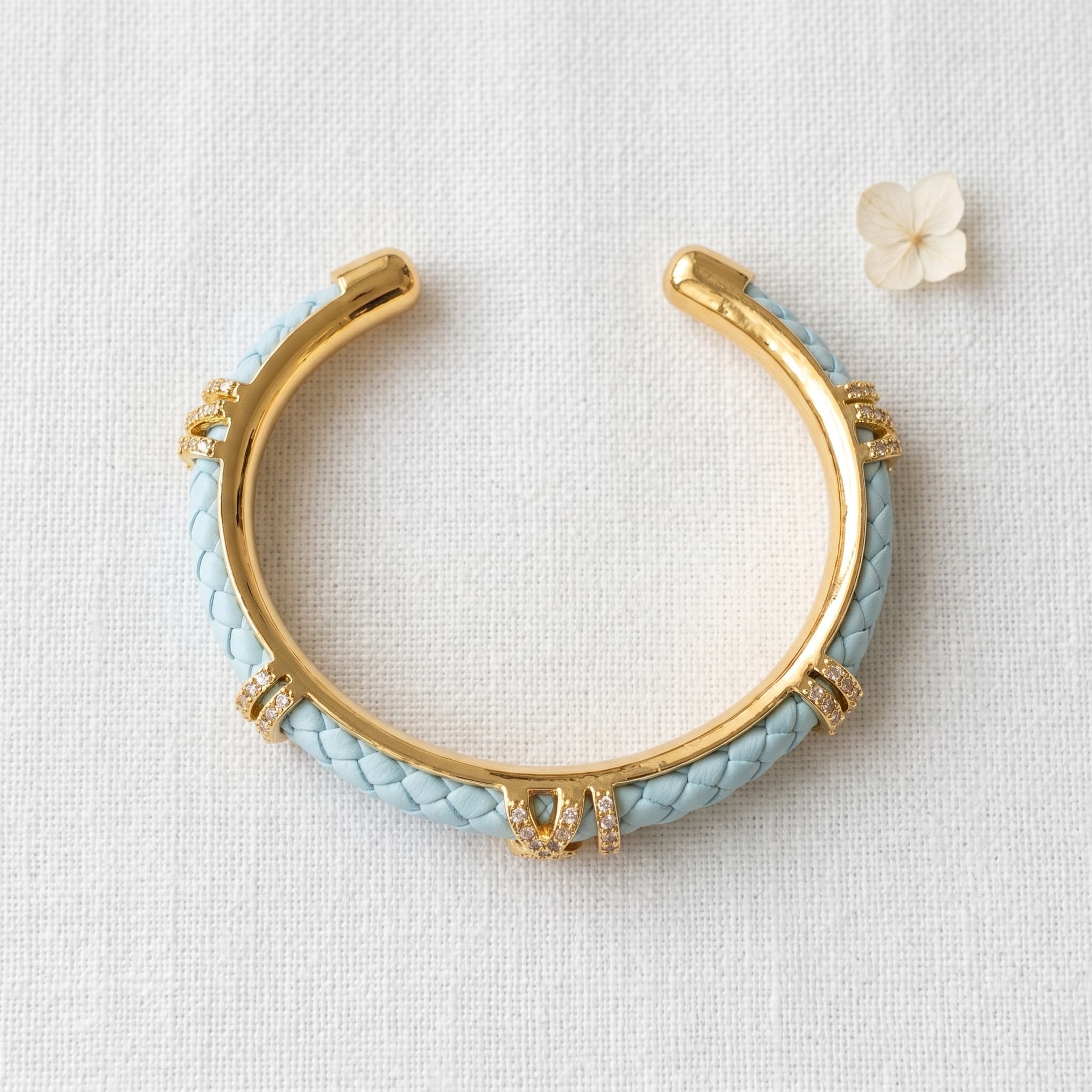 blue woven gold cuff