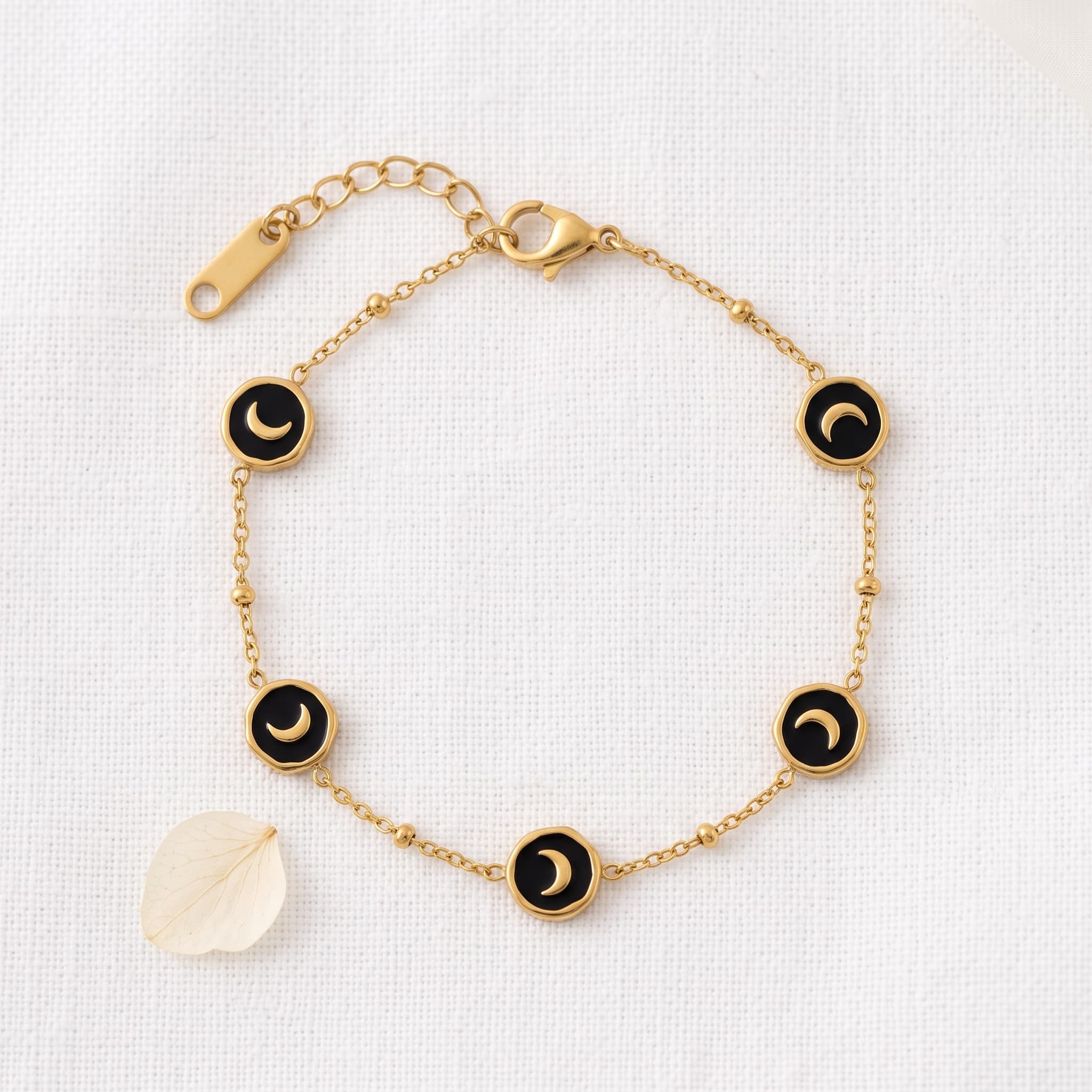 crescent moon charm bracelet