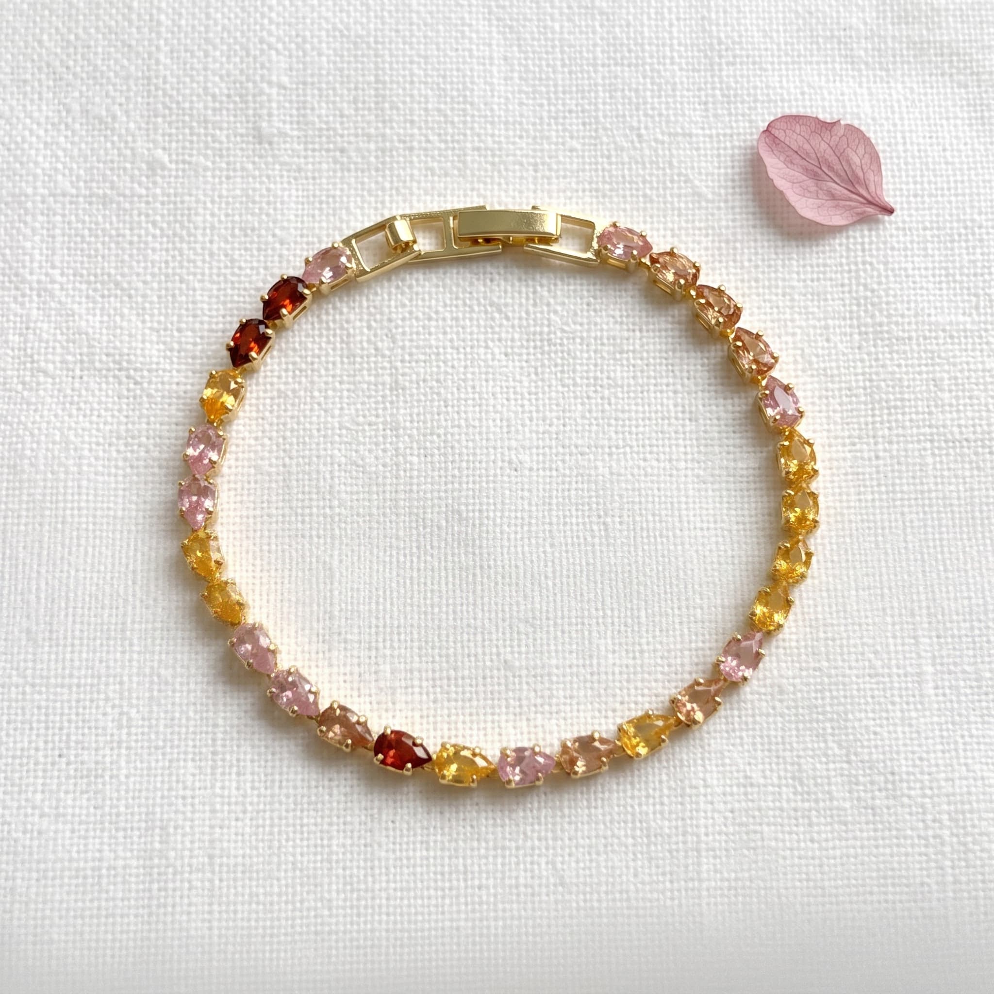 sunset gradient tennis bracelet