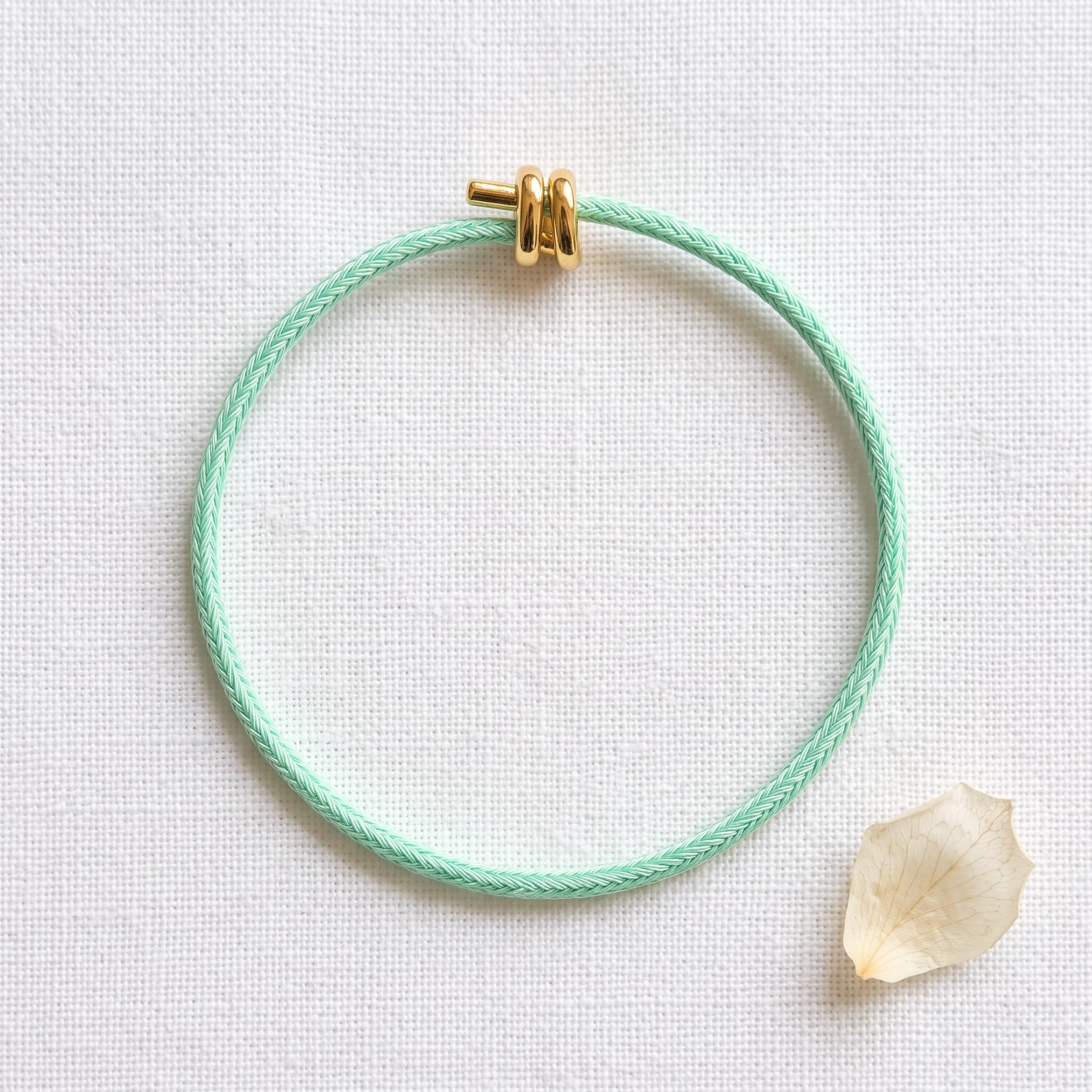 mint braided cord bracelet