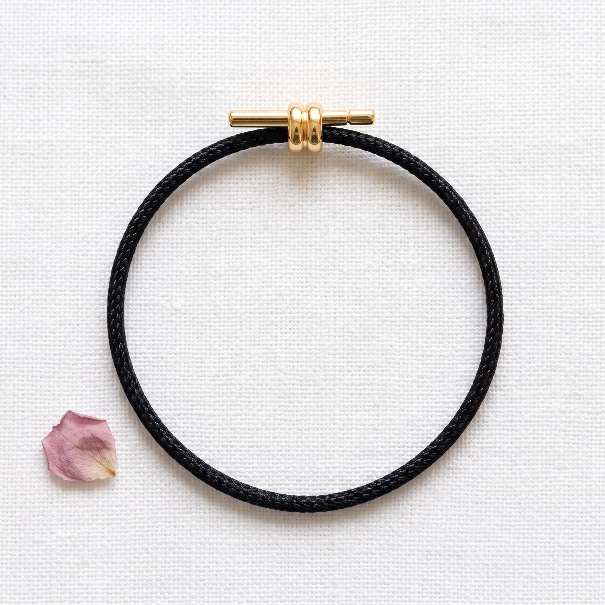 minimalist black and gold bracelet