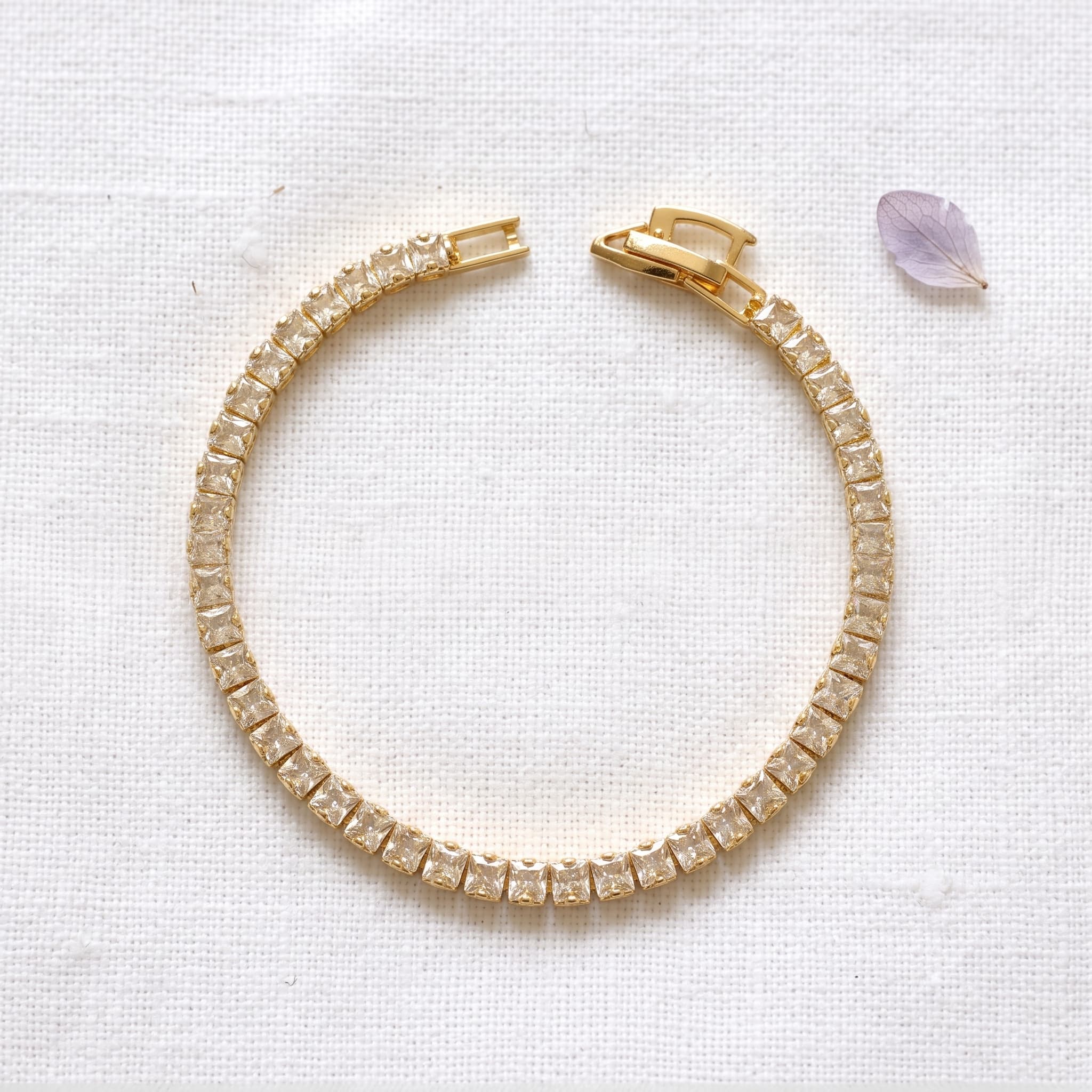 classic gold tennis bracelet