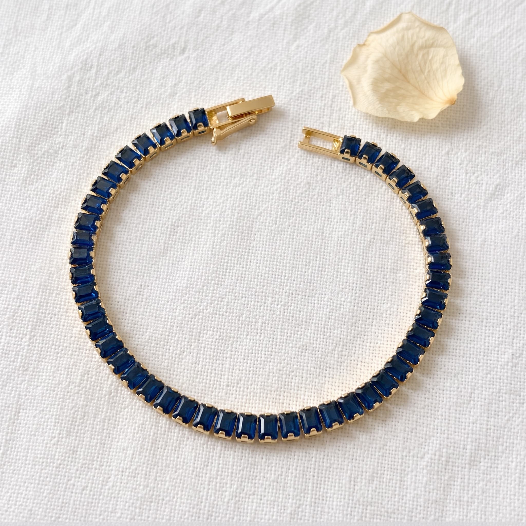 deep blue tennis bracelet
