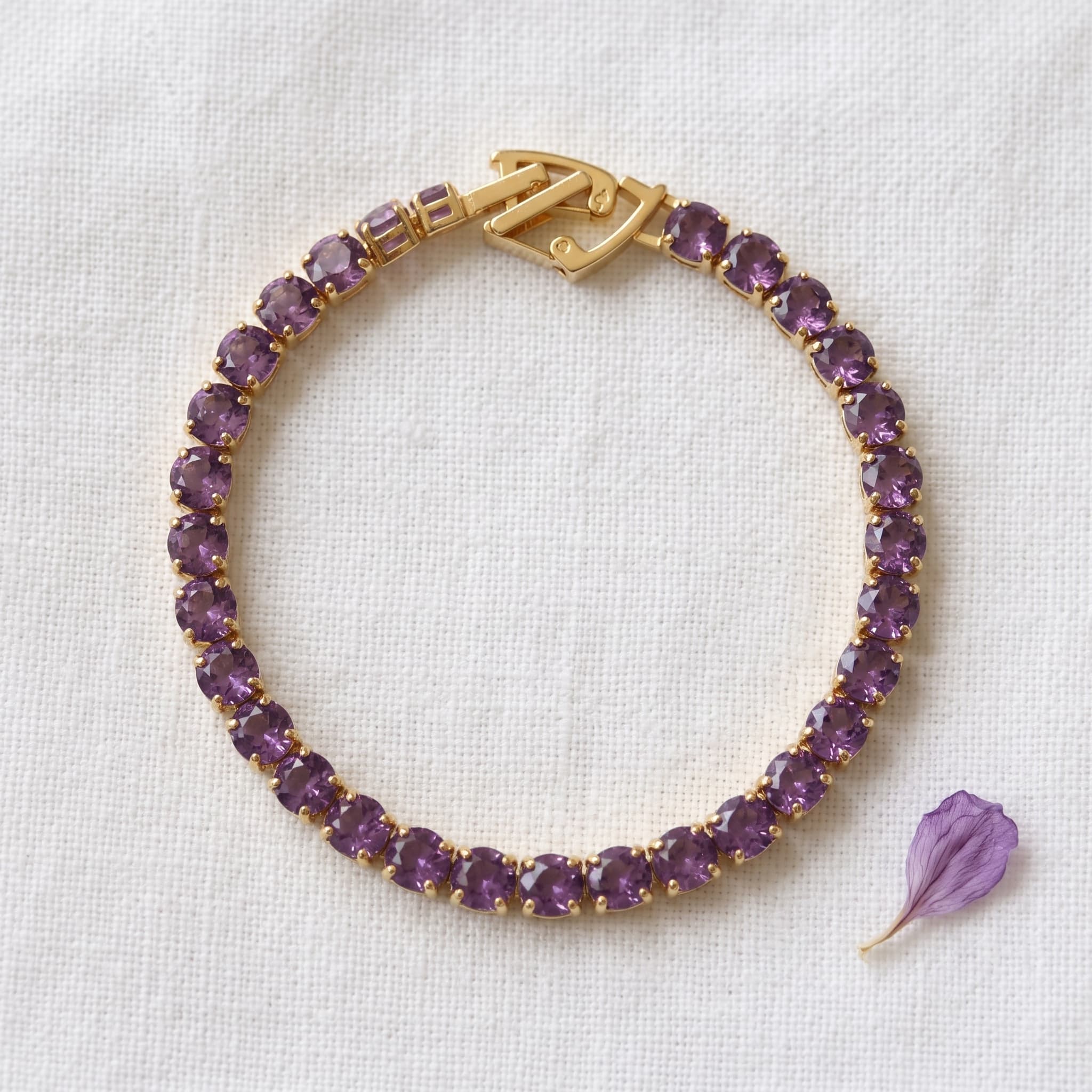 amethyst purple tennis bracelet