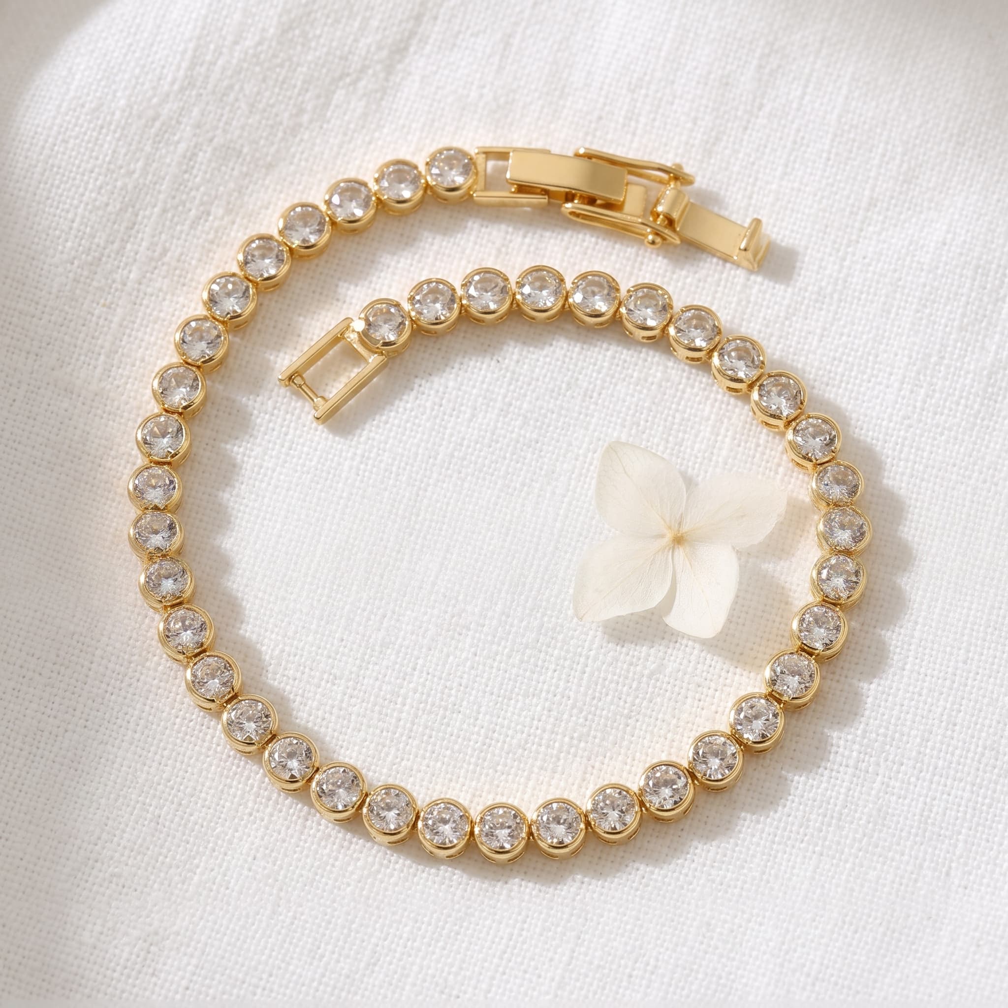 classic stone tennis bracelet