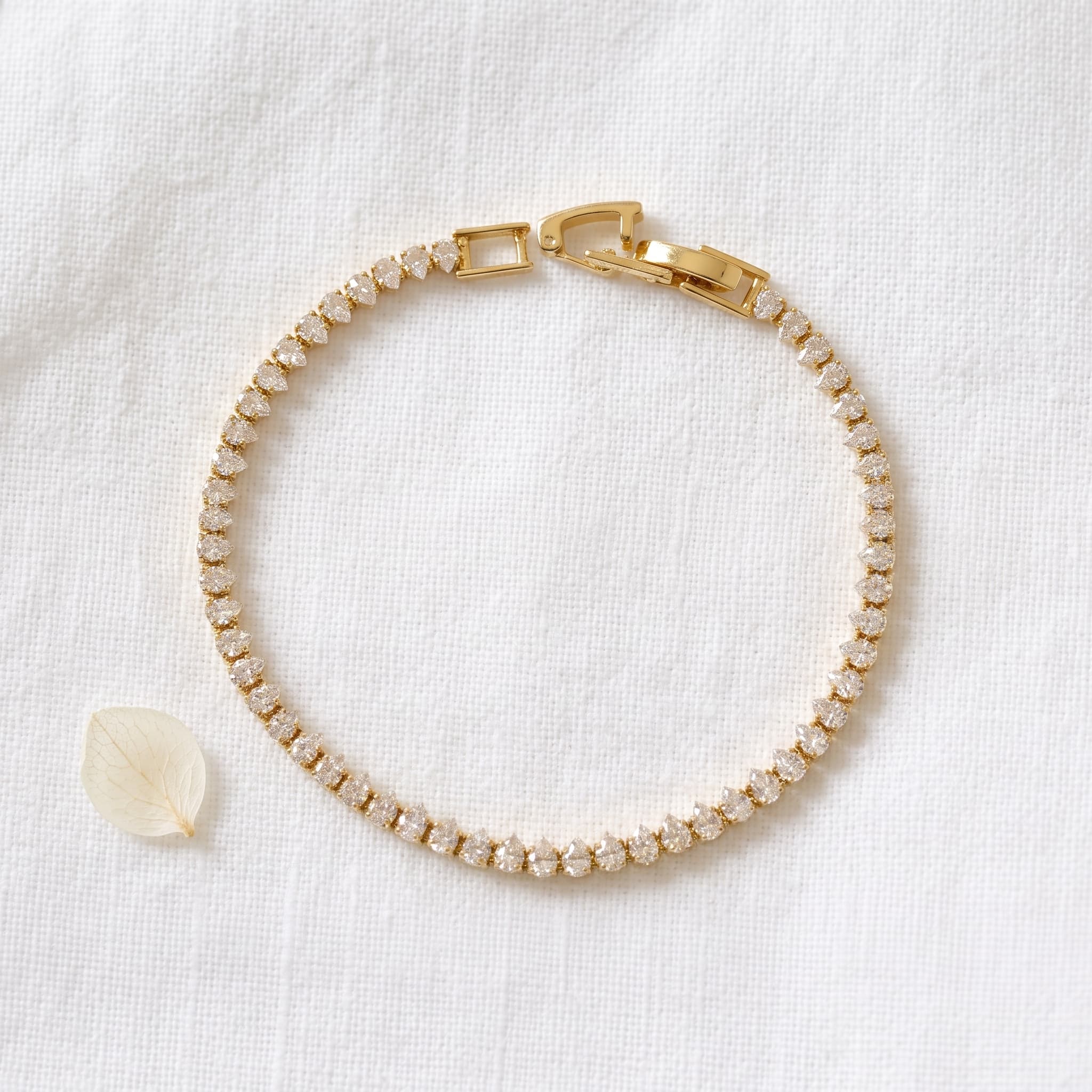classic gold tennis bracelet