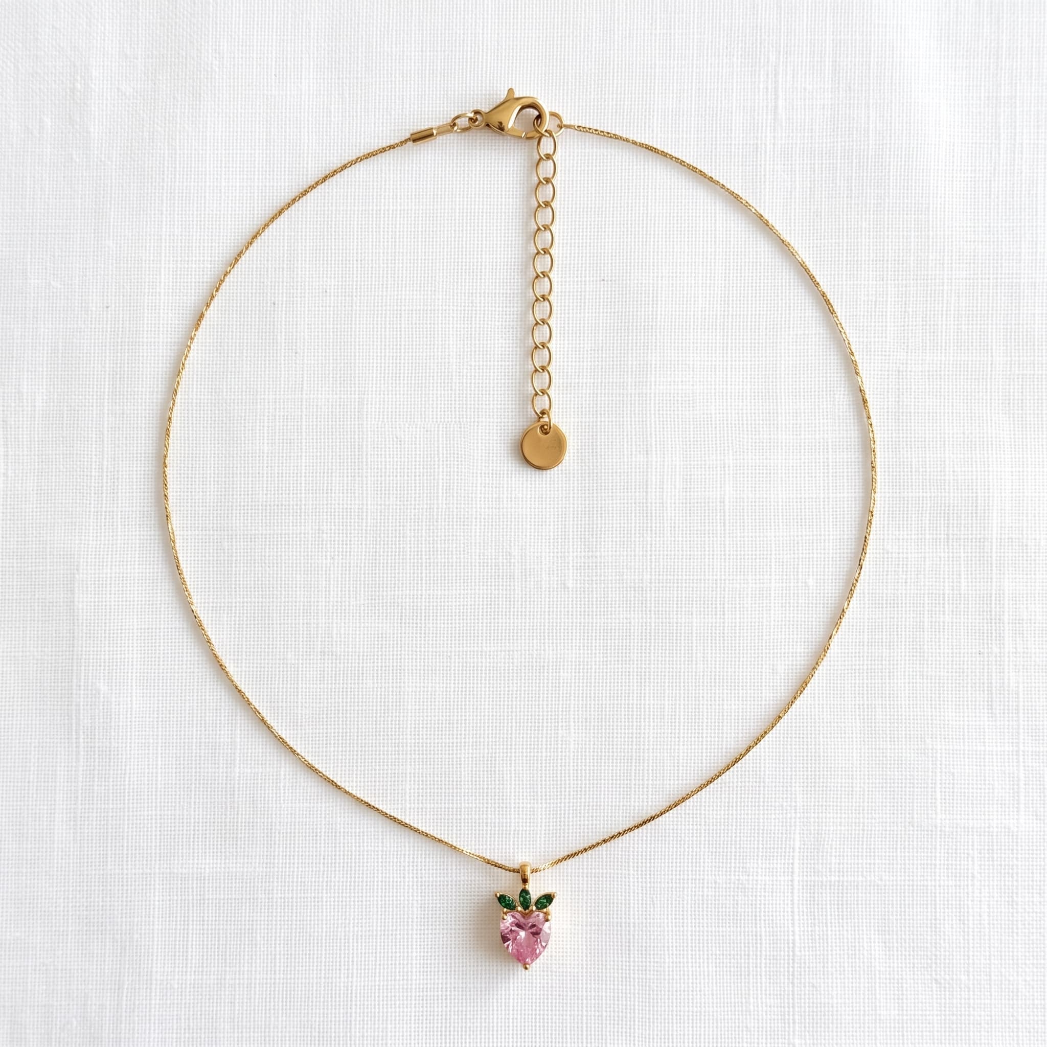 dainty strawberry fruit pendant
