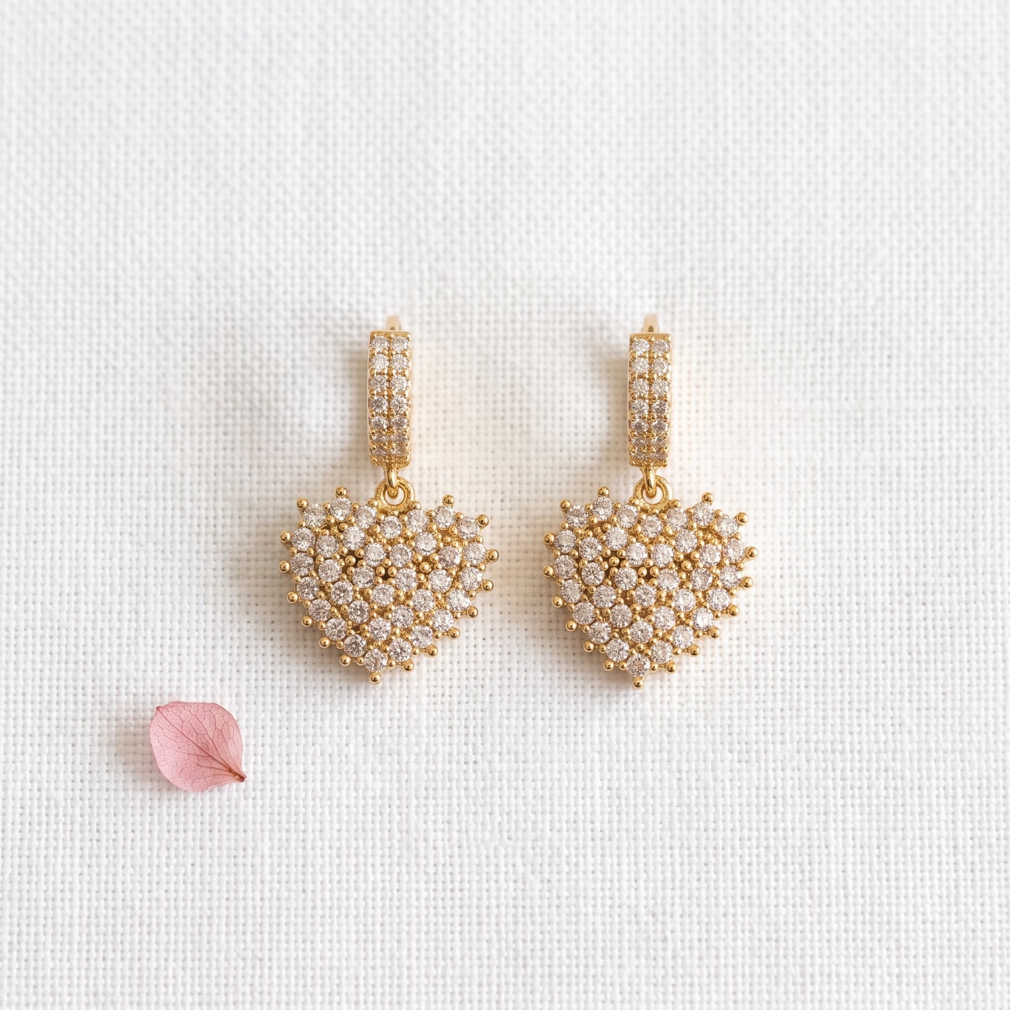 dazzling stone heart drops