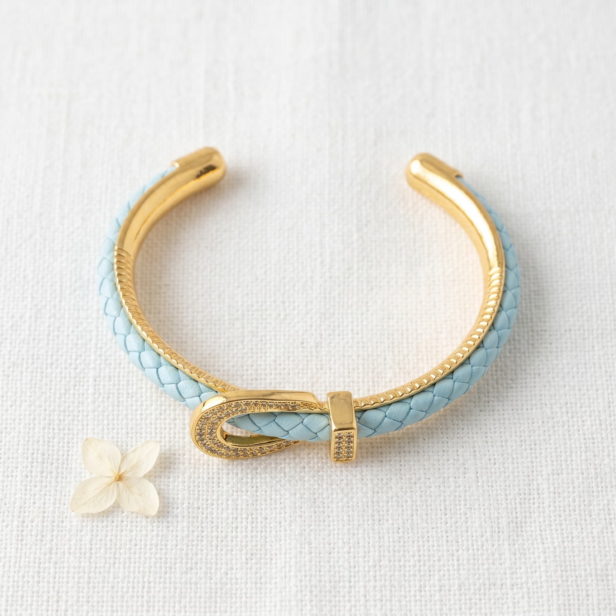 baby blue woven cuff