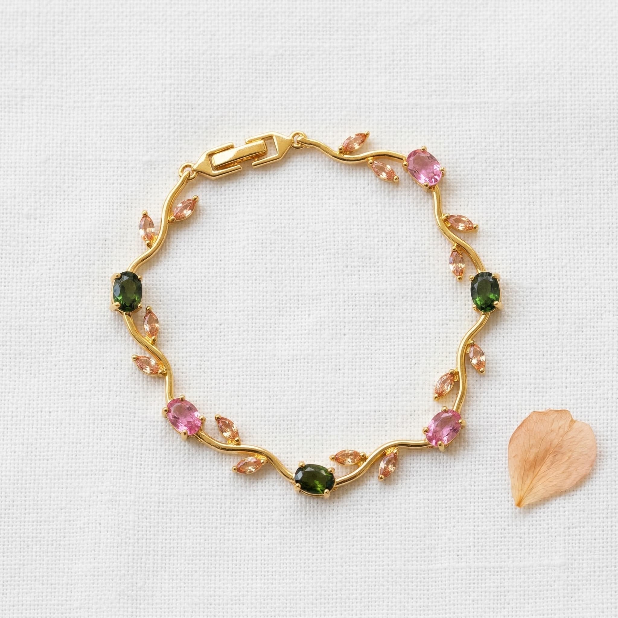 multicolour tulip charm bracelet