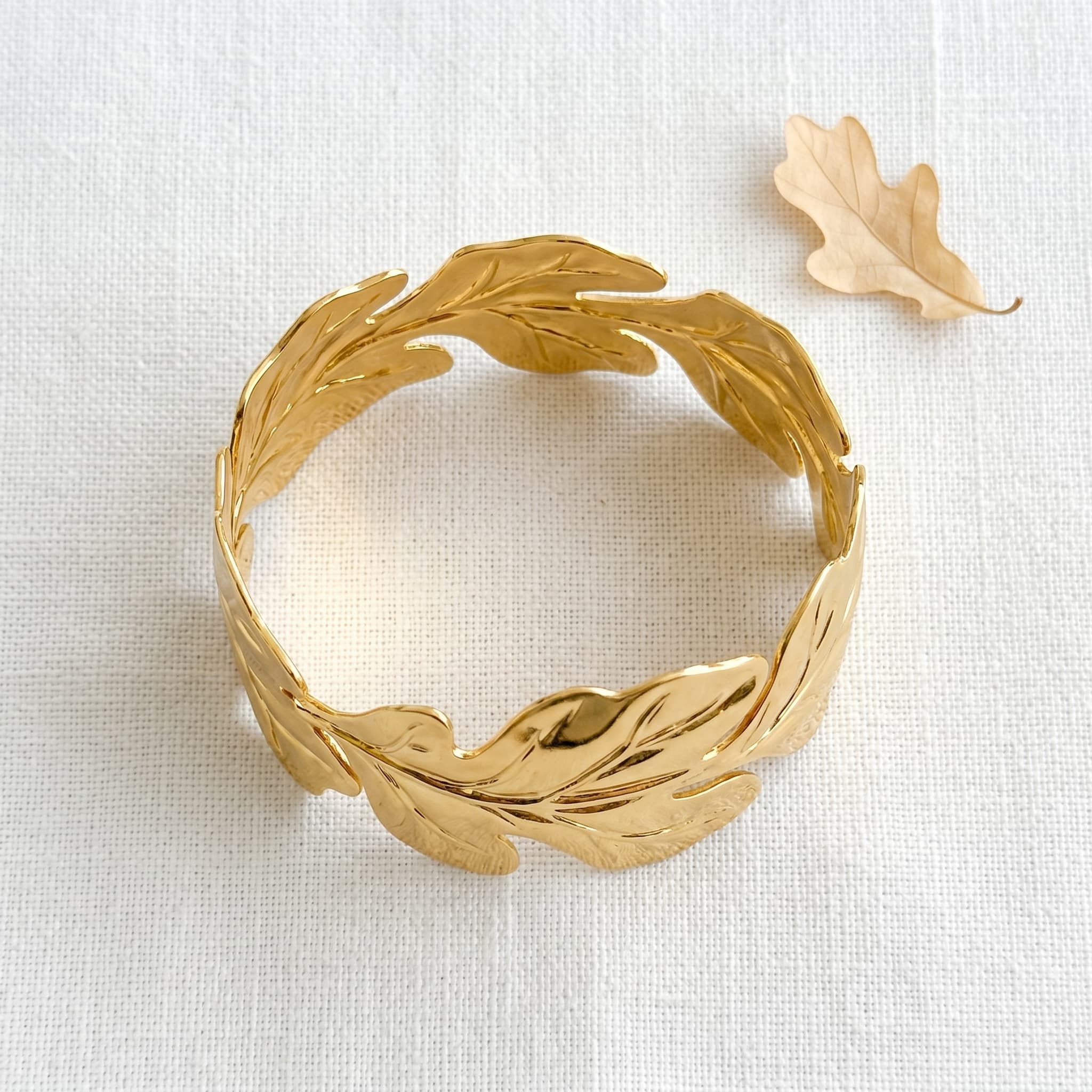 golden oak leaf cuff