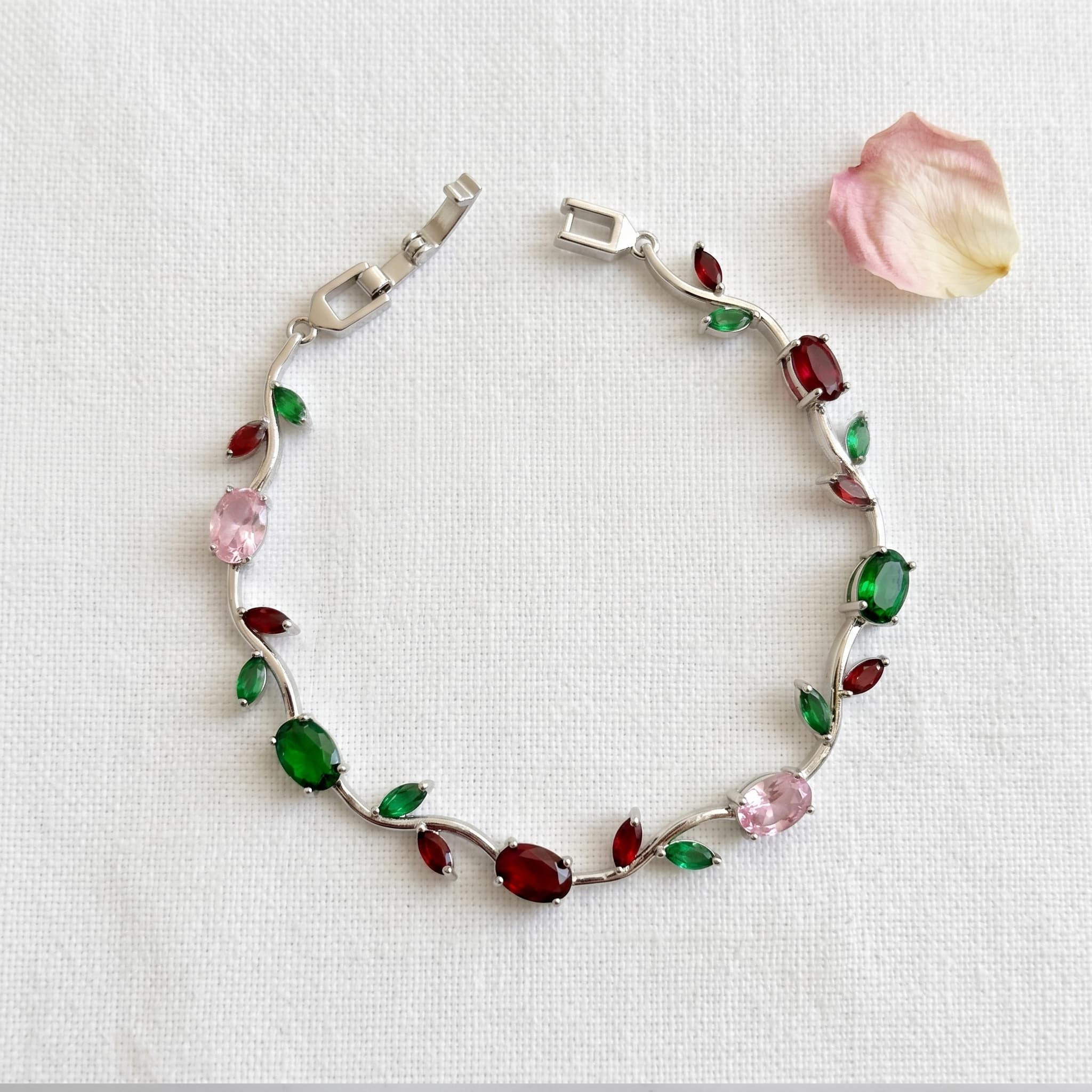 multi-stone vine charm bracelet