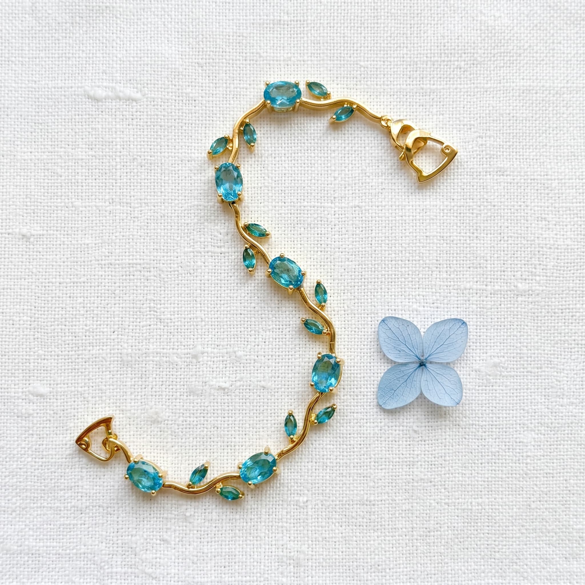 blue vine charm bracelet