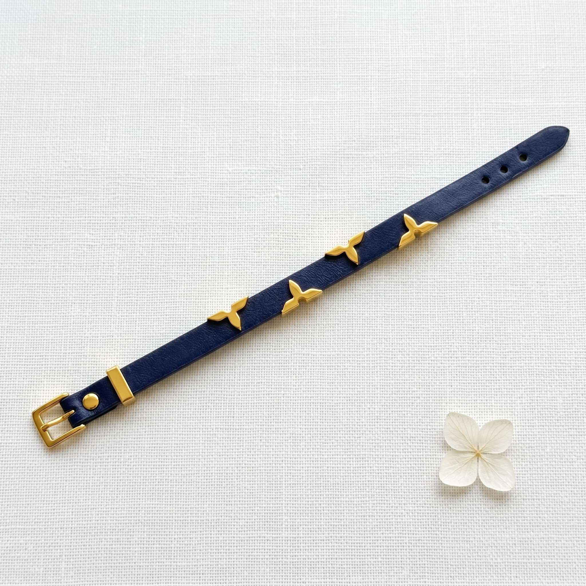 navy blue gold detail bracelet