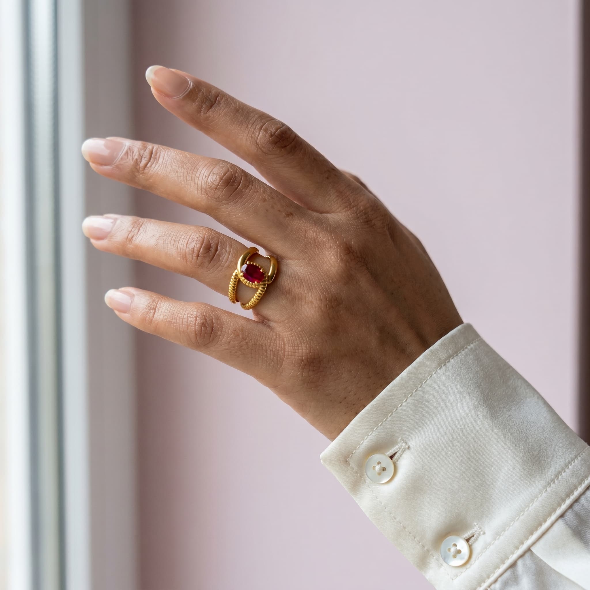 ruby red wrap ring