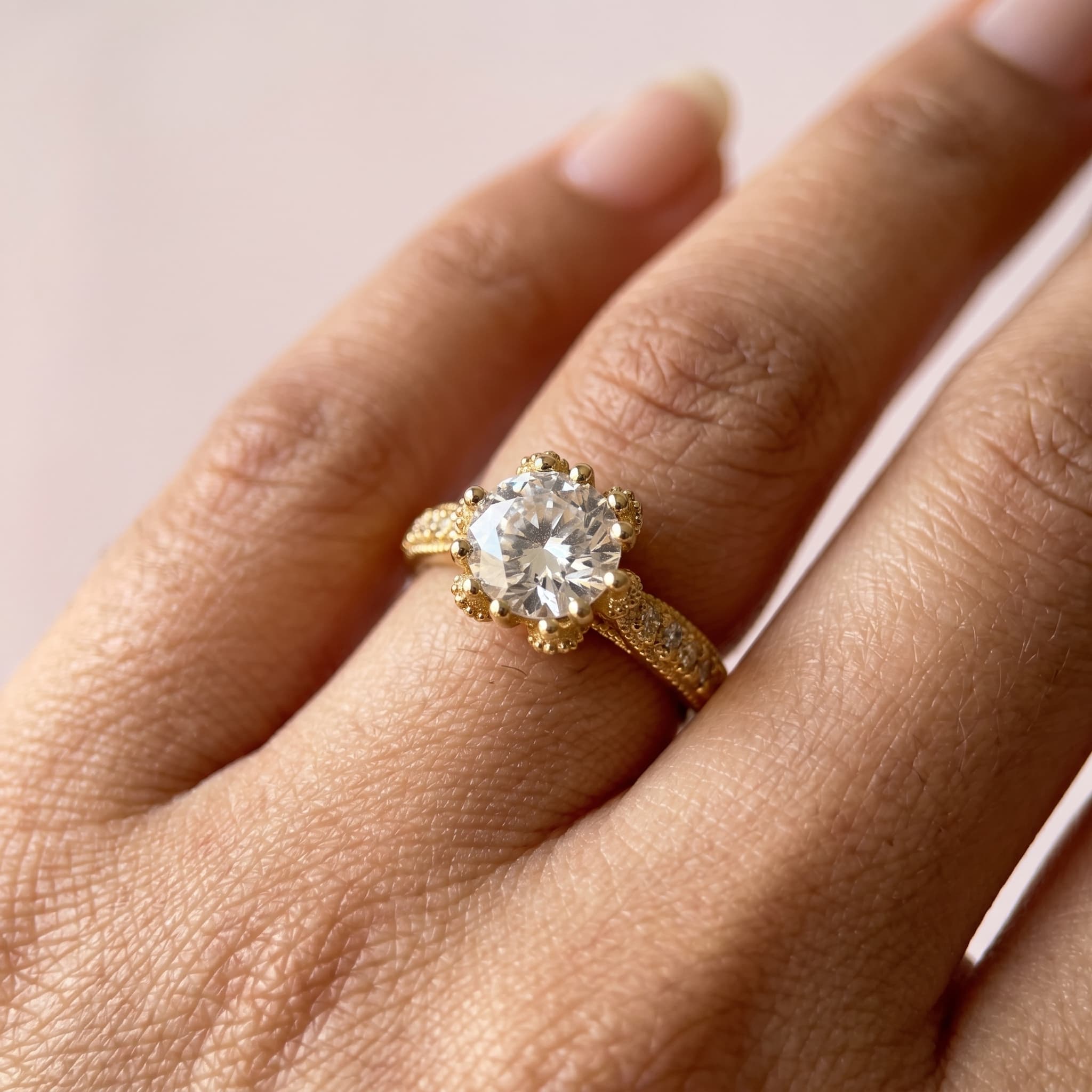 golden hour sparkle ring