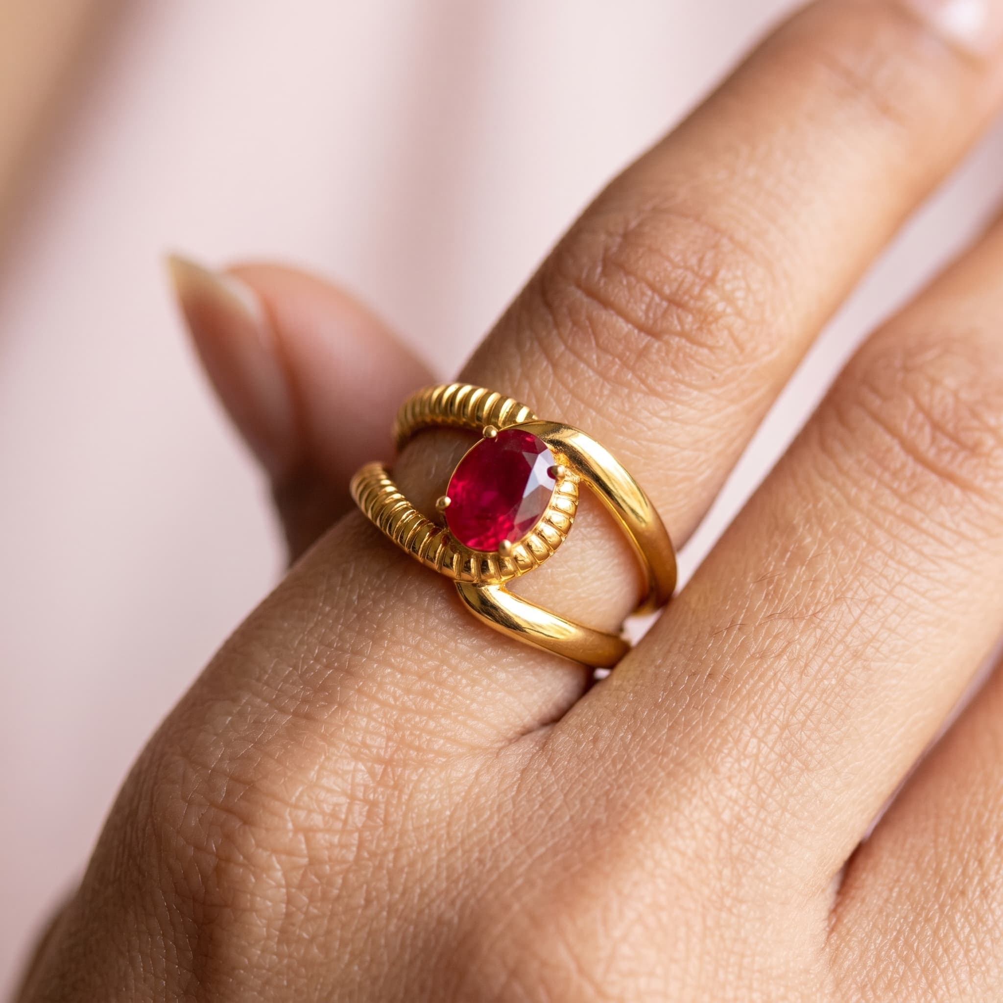 ruby red wrap ring