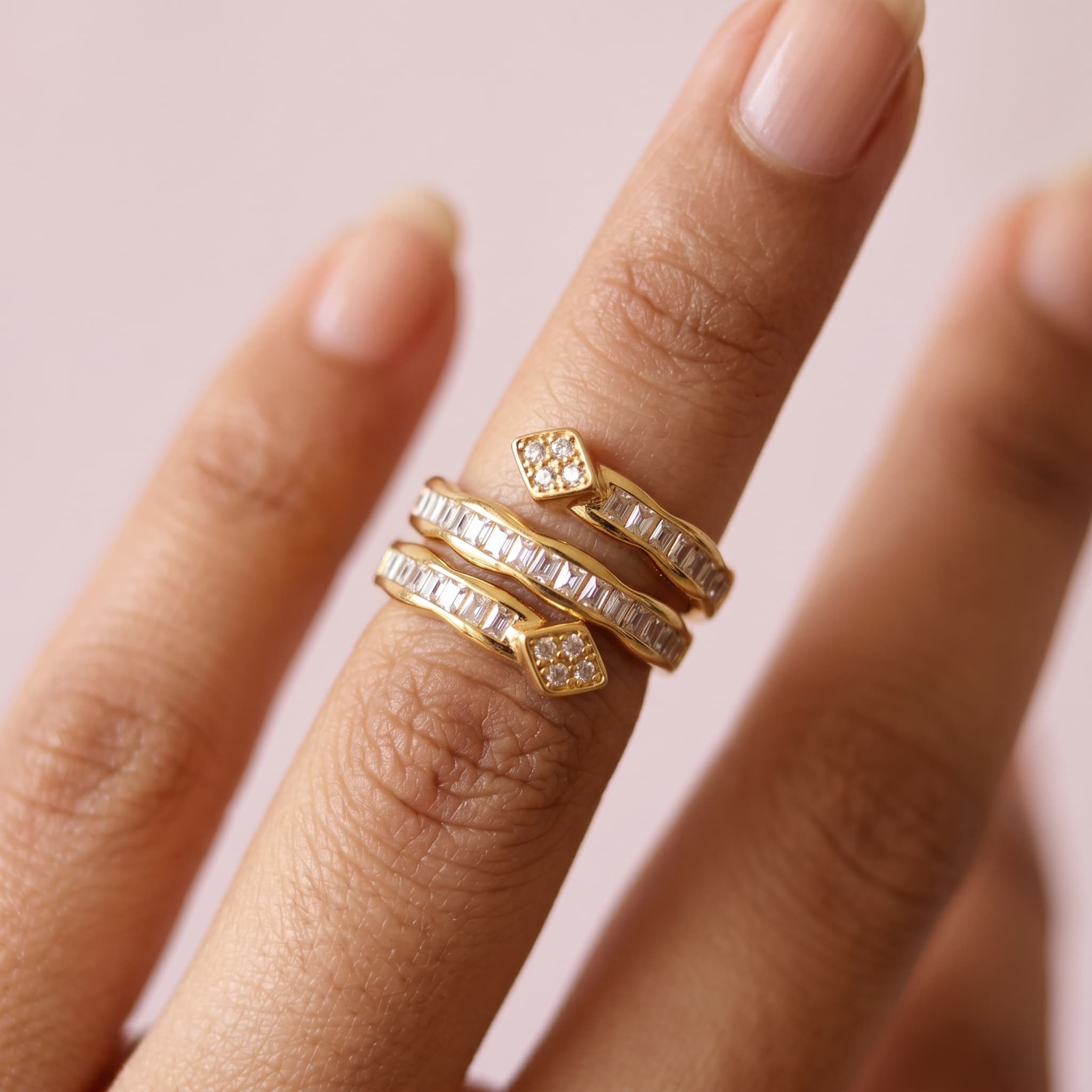 golden wrap around ring