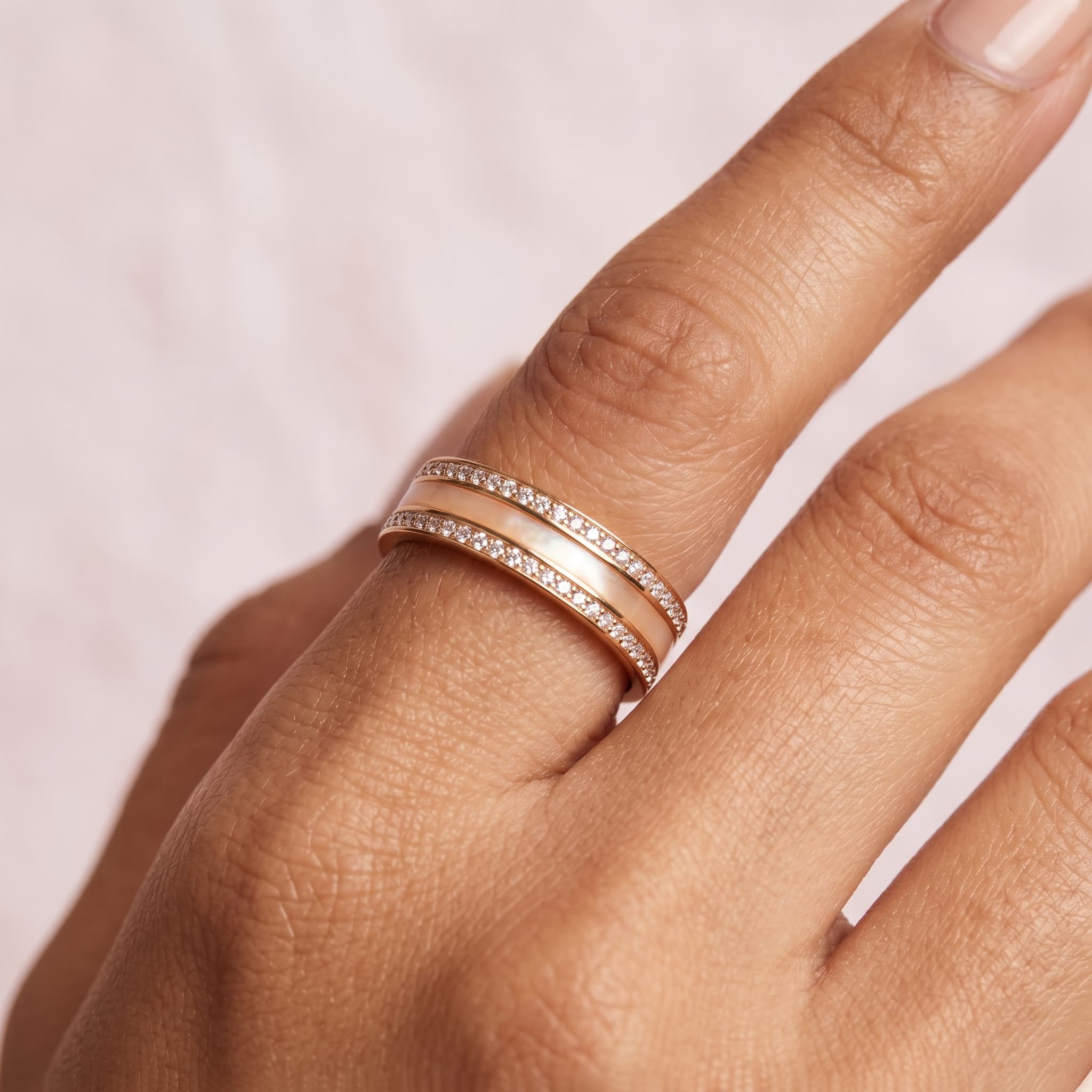 gold and crystal band