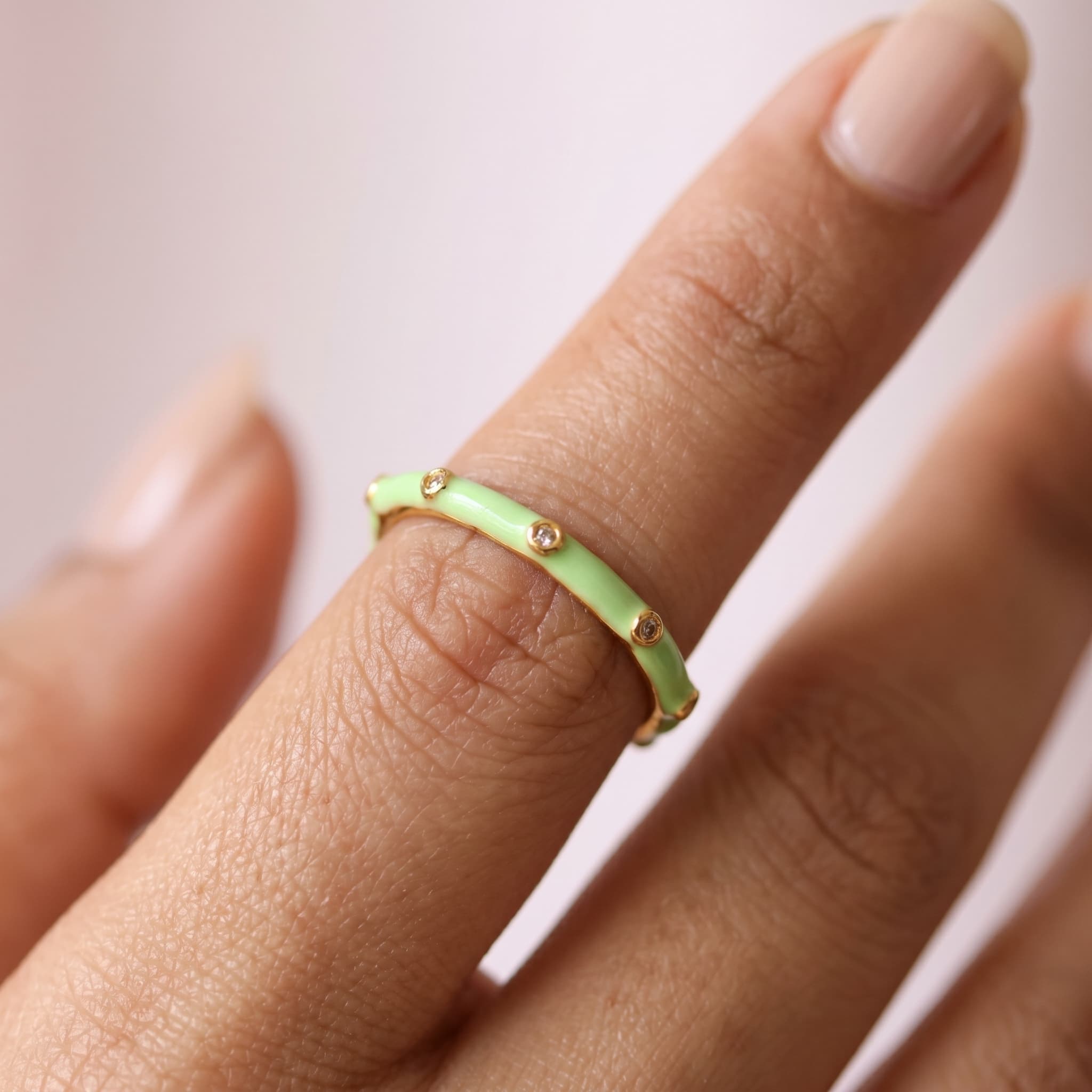 mint green enamel band