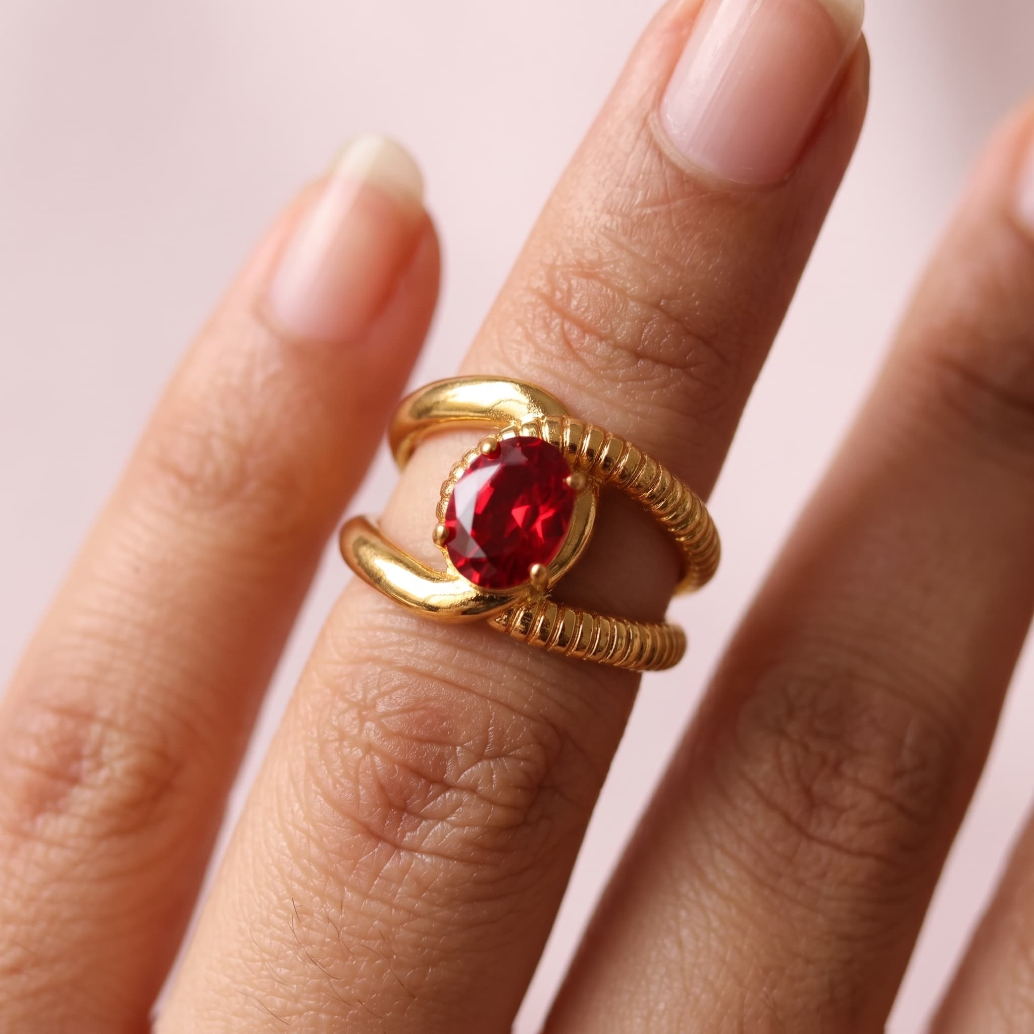 ruby red wrap ring