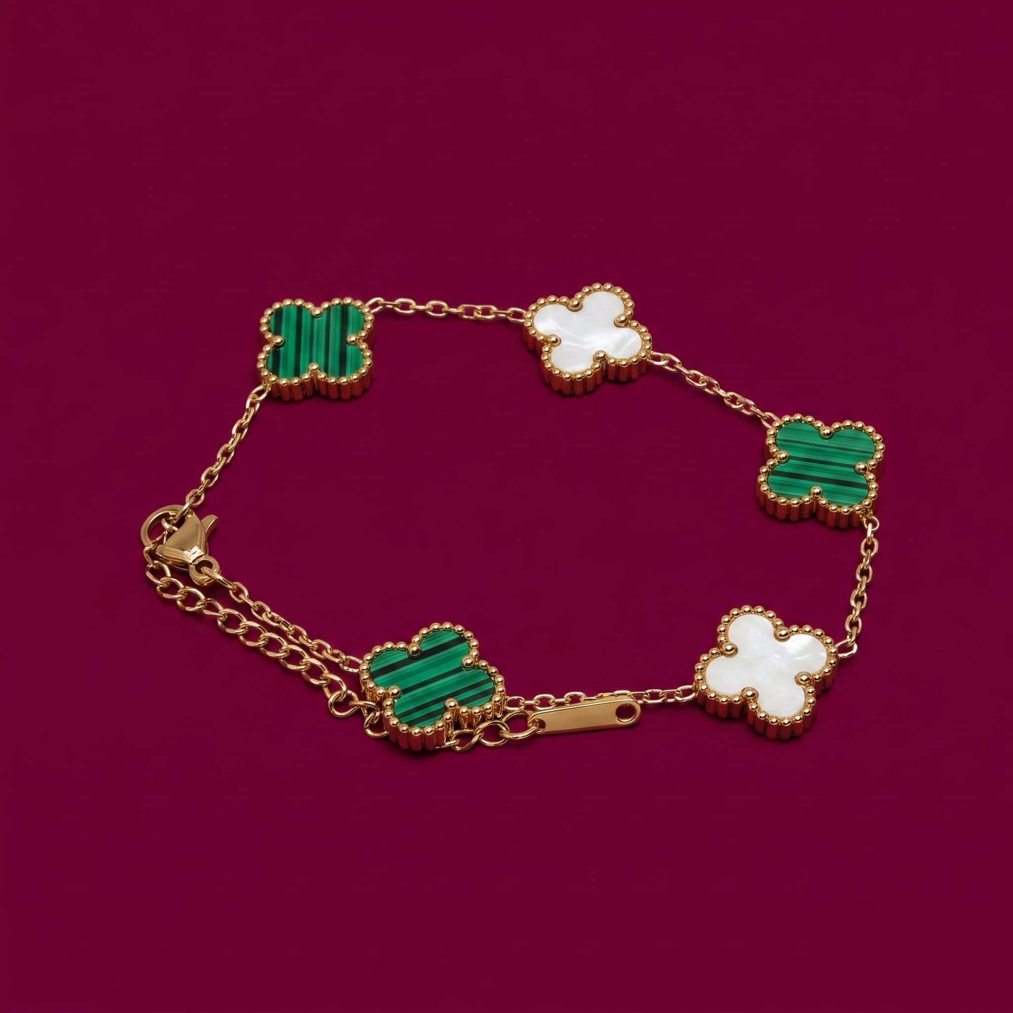clover luck charm bracelet