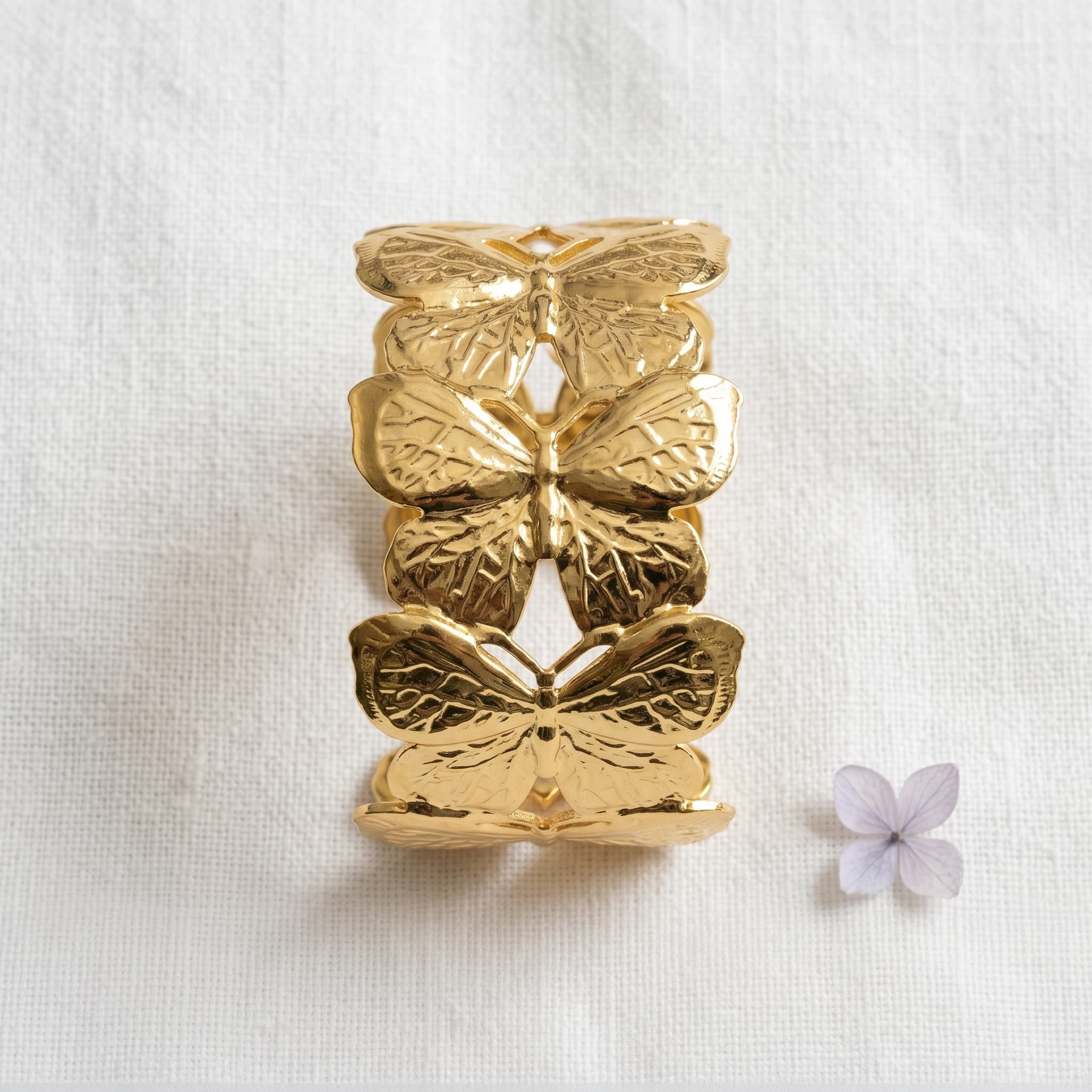 golden butterfly cuff bracelet